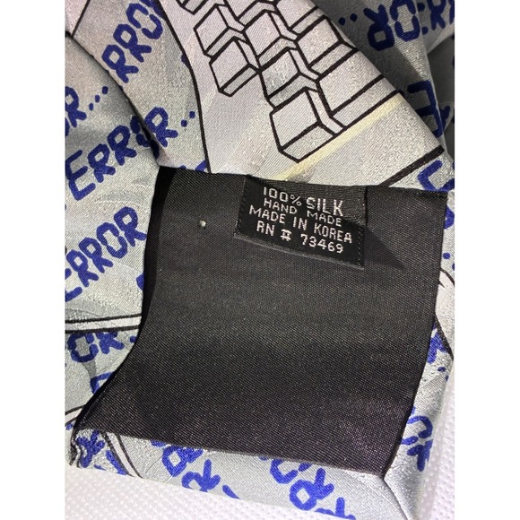 Garfield Cyber Cat Silk Tie Vintage Paws Addiction Computer Error Mouse Blue 4in - Picture 4 of 7